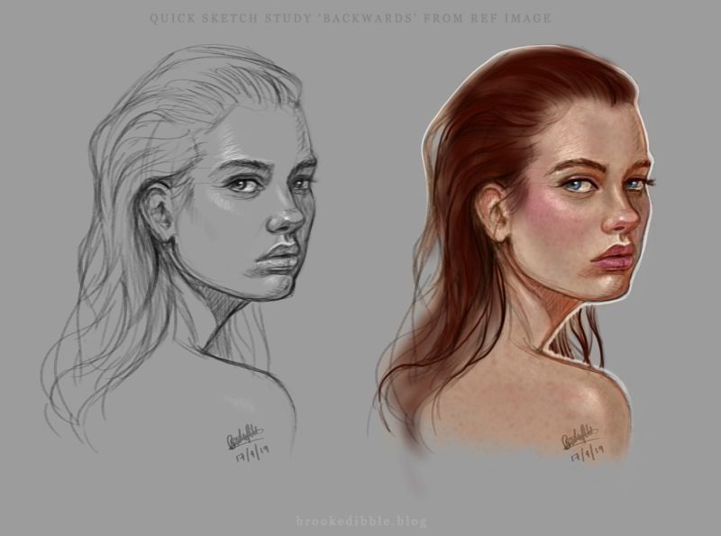 April 19 - face study sketch