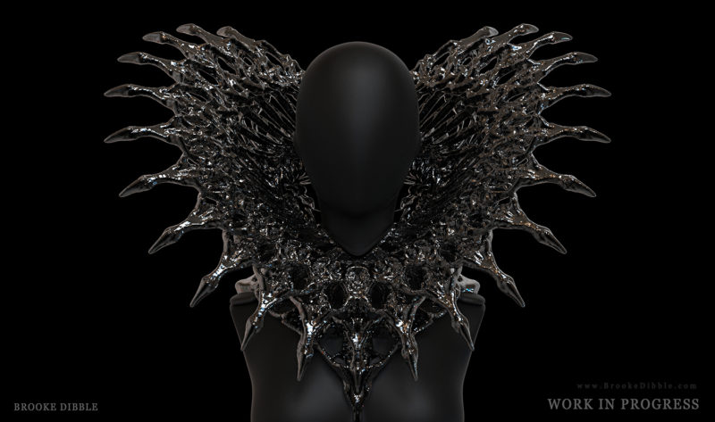 Work-in-progress digital sculpts for alien queen costume project