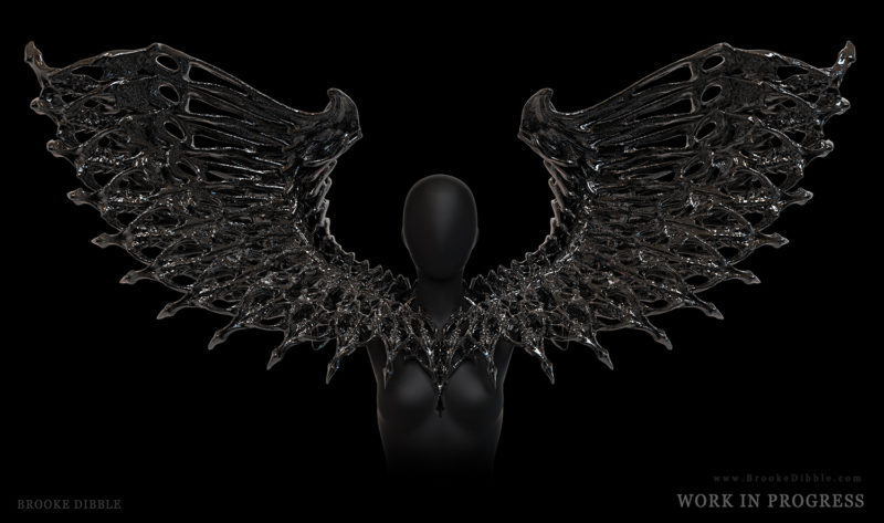 Work-in-progress digital sculpts for alien queen costume project