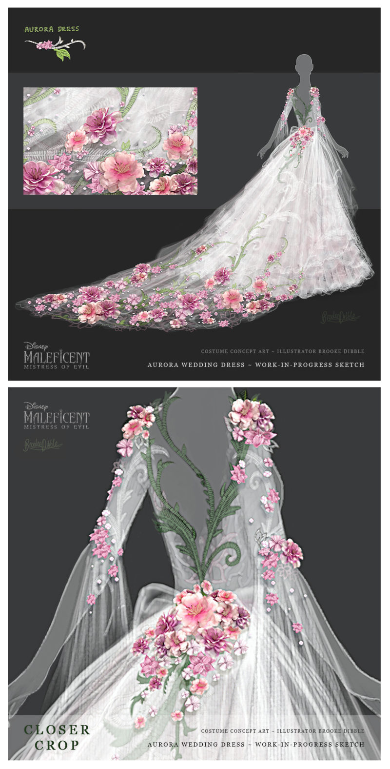 2018 | Maleficent: Mistress of Evil - costume concept design for Ellen Mirojnik | Aurora