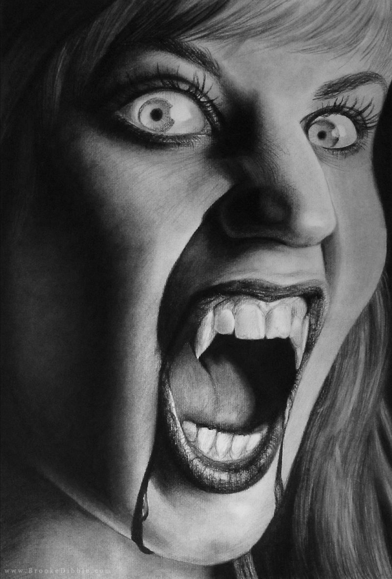 2011 | Large charcoal face drawing