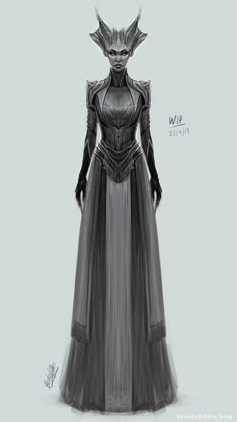 April 19 - Alien costume sketch